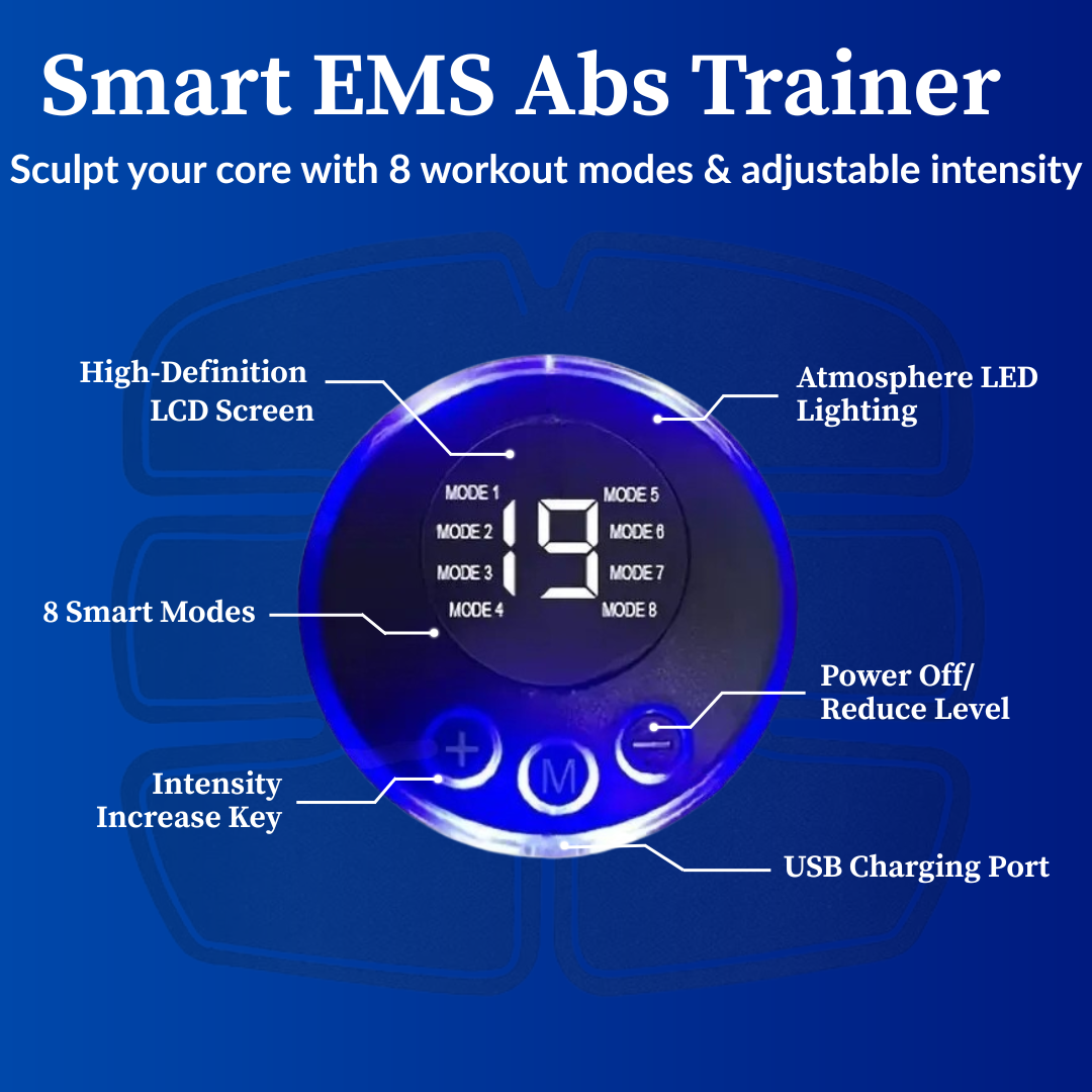 Abdominal Muscle Stimulator – EMS Trainer for Fat Burning & Core Strength
