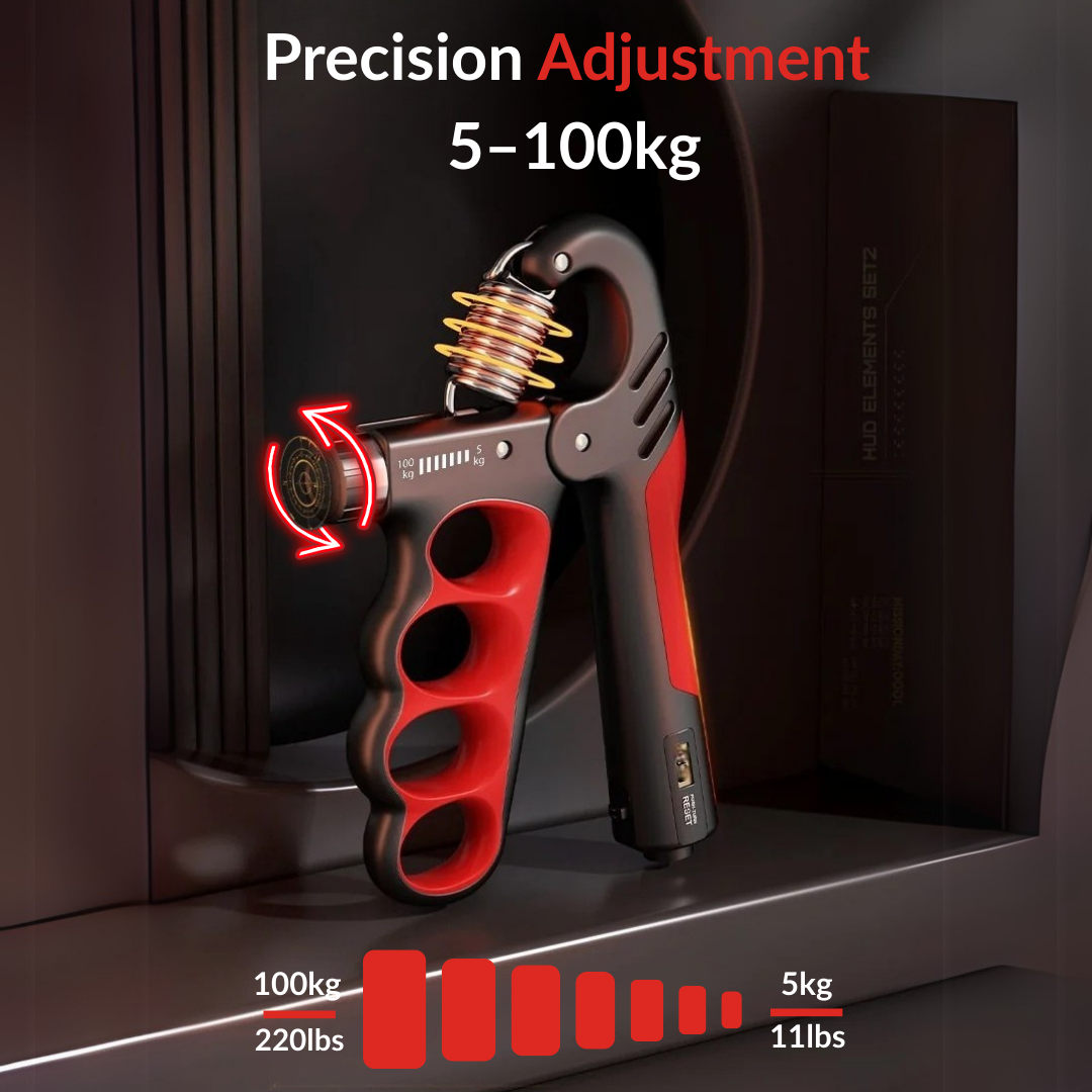 Premium Adjustable Strength (5-100kg)-Hand & Wrist Exerciser