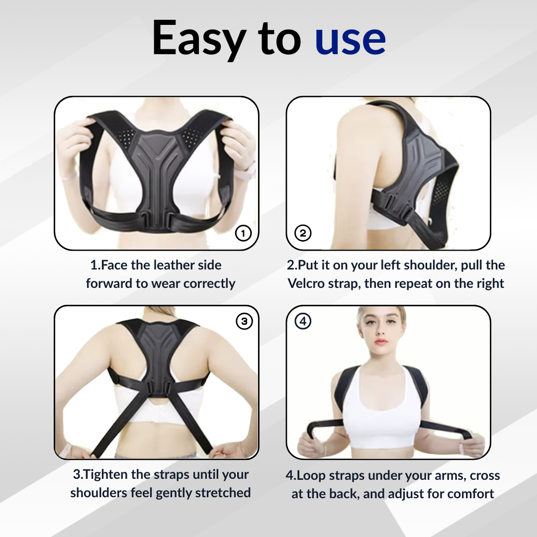 Adjustable Posture Corrector Belt – Back & Spine Support