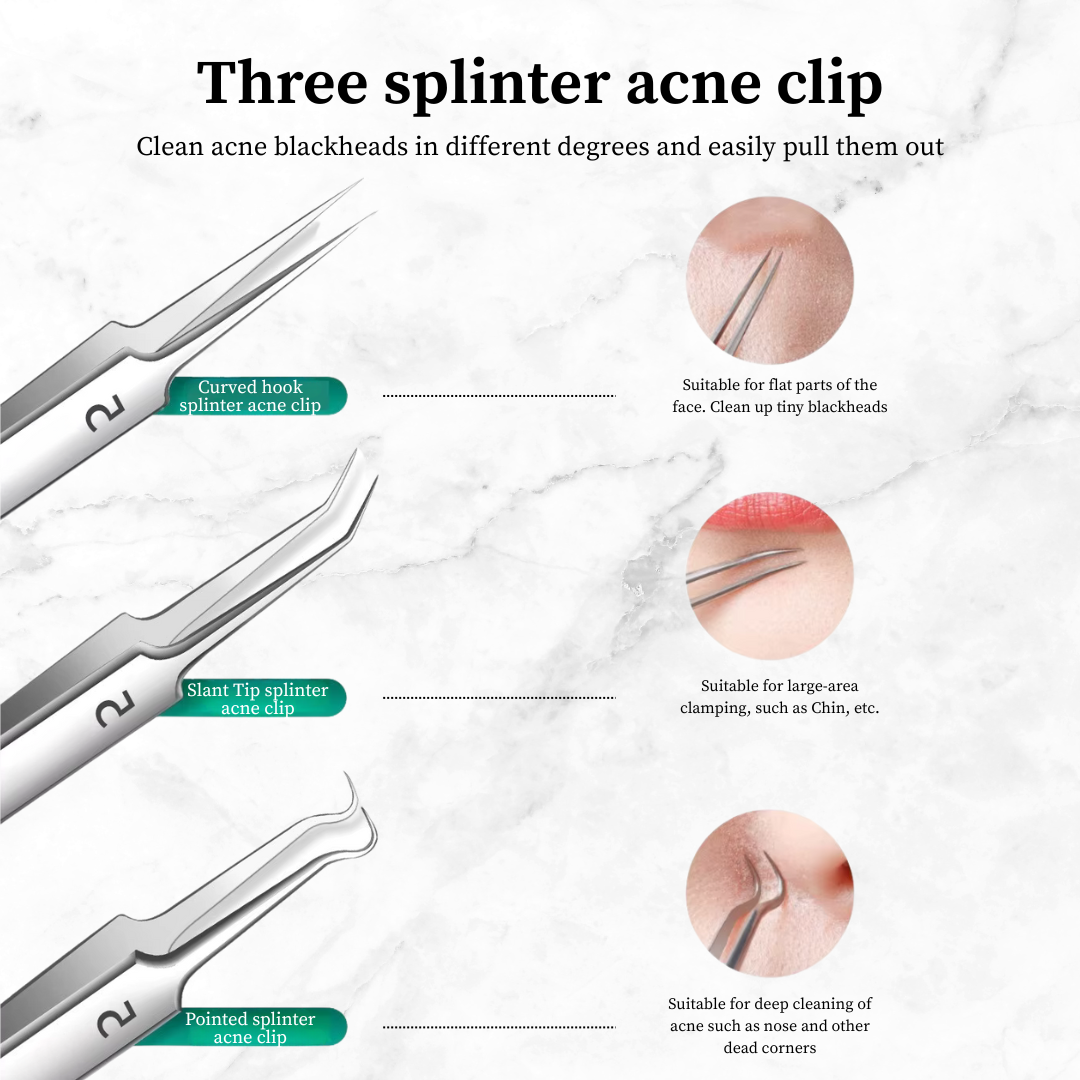Pimple Pooper Tool & Professional Acne/Blackhead Removal Kit (8 PCS)