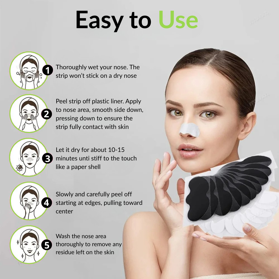 Blackhead Nose Strips(15 PCS) – Deep Cleansing & Acne Control Mask