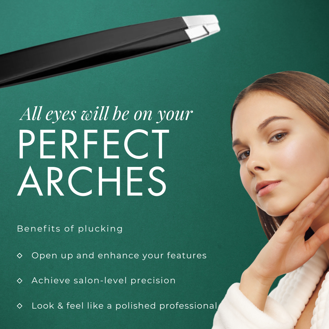 Tweezers Set(2PCS)-Stainless Steel Slant Tip Eyebrow