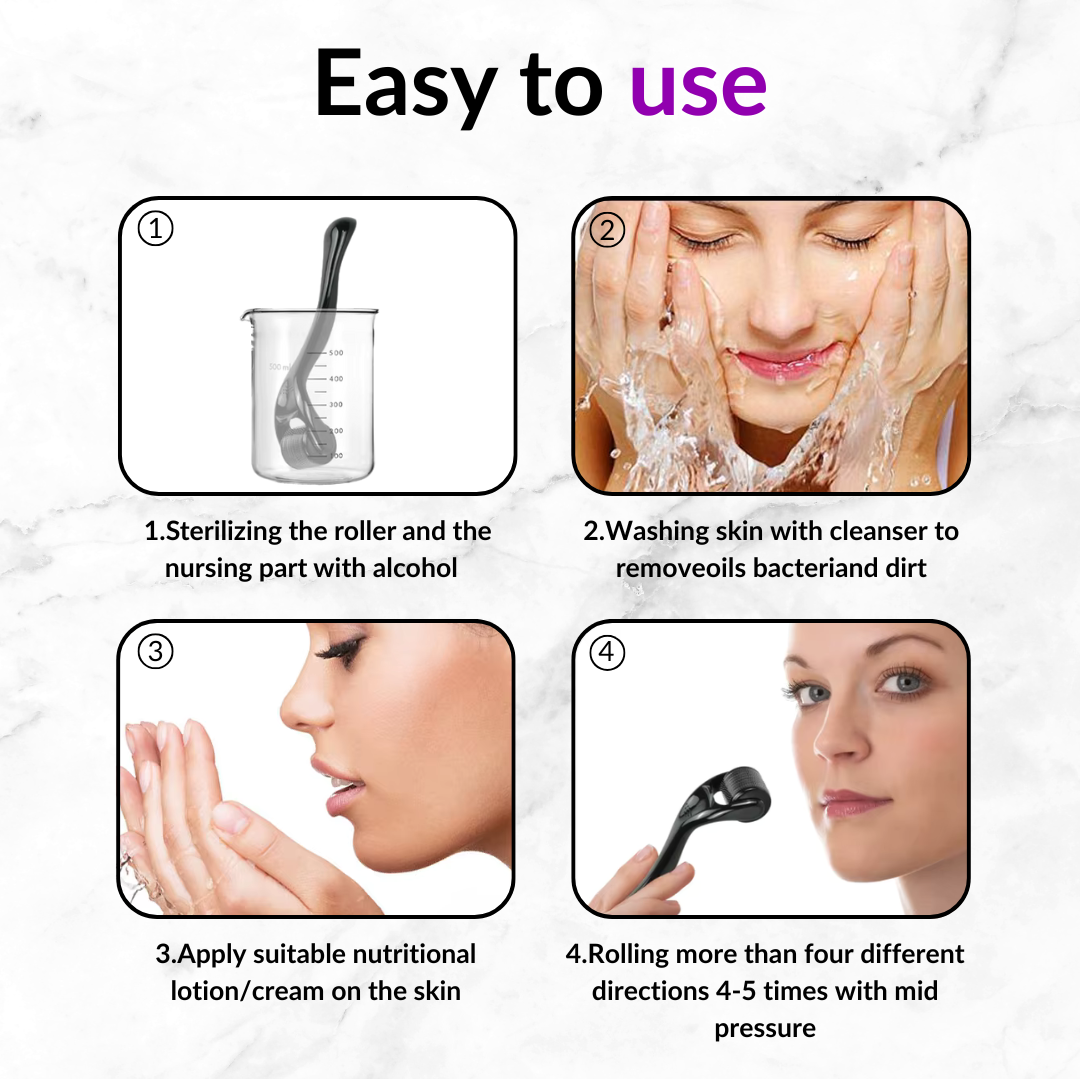 540 Microneedling Derma Roller – Hair & Beard Growth Tool