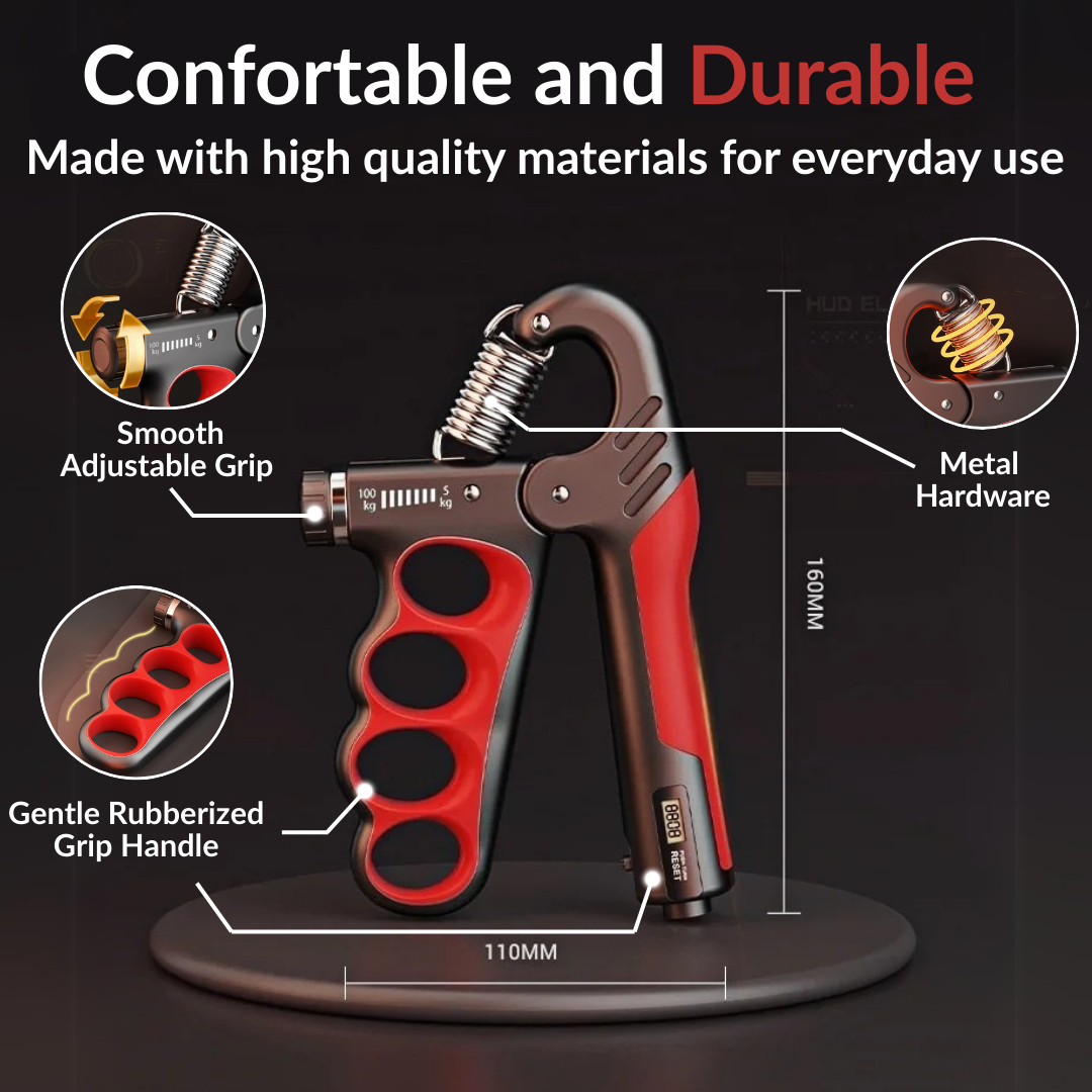 Premium Adjustable Strength (5-100kg)-Hand & Wrist Exerciser
