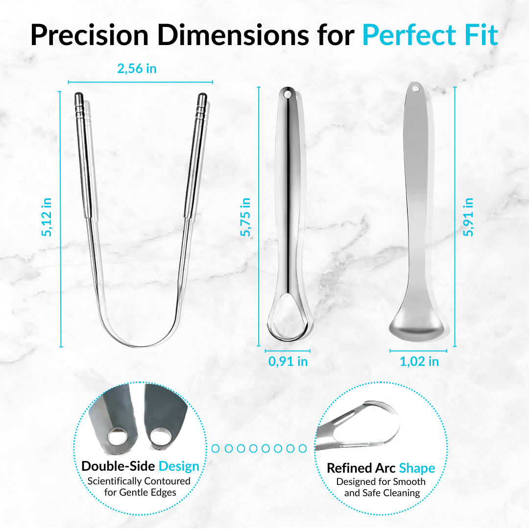 Premium Metal Tongue Scraper – Stainless Steel Cleaner