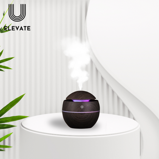 Electric Air Humidifier & Aroma Diffuser – Wood Grain Design